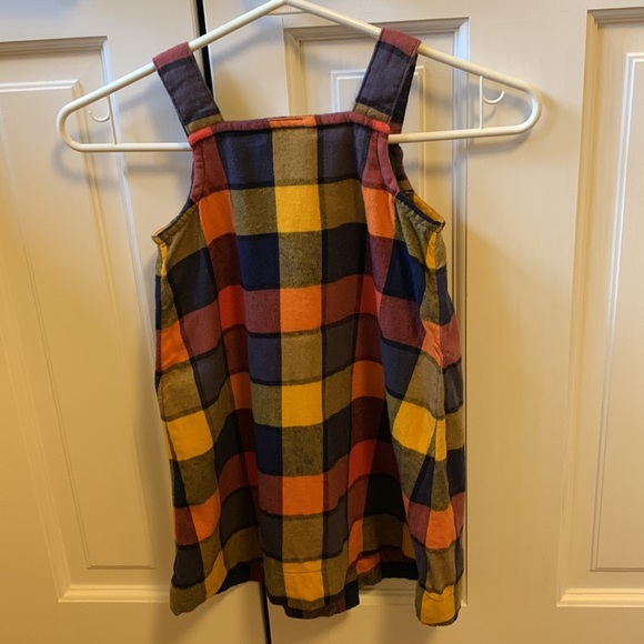 *LAST PRICE DROP* Hanna Andersson plaid flannel apron dress size 4 - Picture 4 of 6